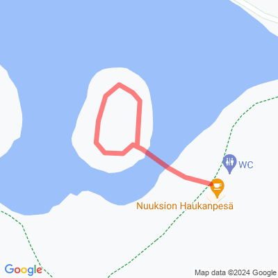 Haukkalammen saaren polku