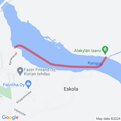 Soutu-/melontareitti Koria-Alakylän laavu