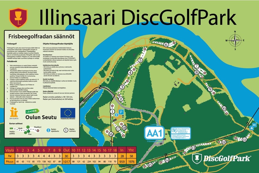 Illinsaaren frisbeegolfrata