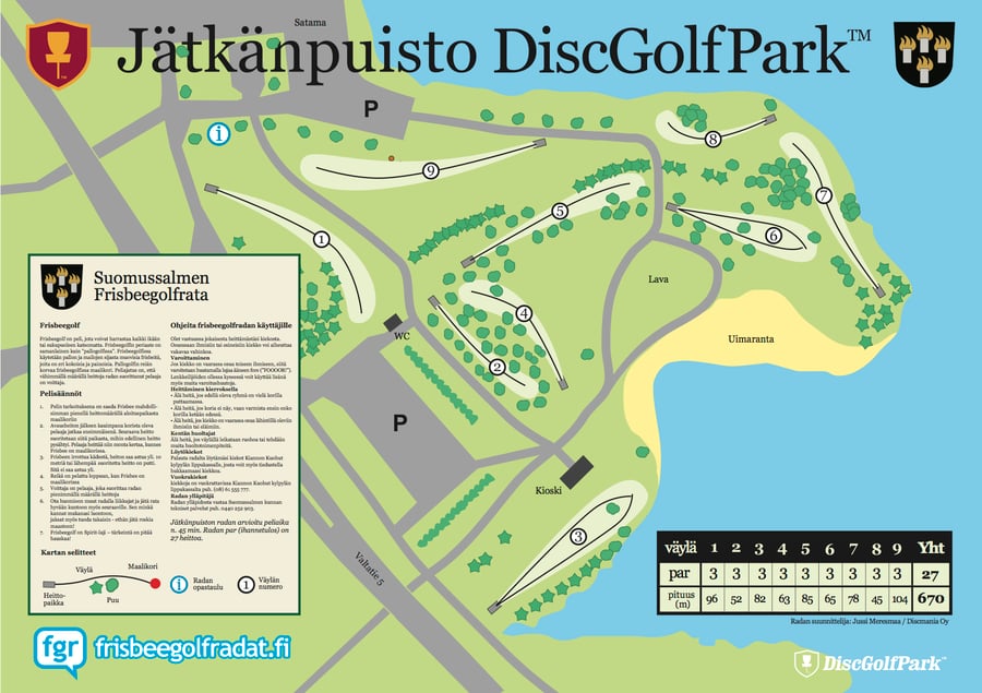 Jätkänpuiston Frisbeegolfrata