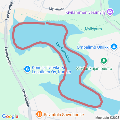 Leväsenlammen jäälatu