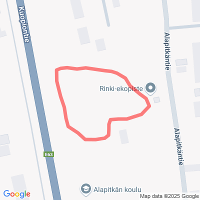 Alapitkän koulun piha-alueen latu