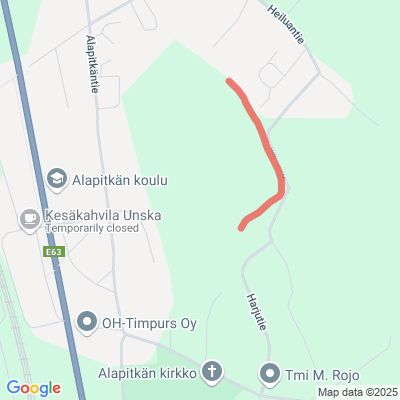 Alapitkän valaistu latu