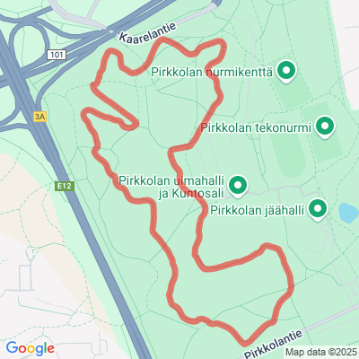 Pirkkolan kuntoradan latu 3 km