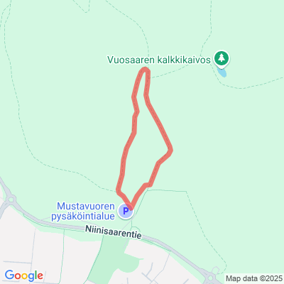 Mustavuoren ensilumenlatu 1 km