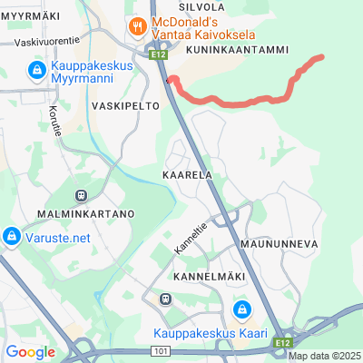 Lassila-Kannelmäki-Keskuspuisto latu 3,9 km