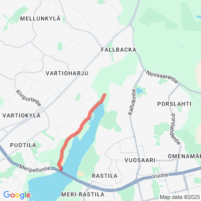 Mustavuori-Vuosaarensilta latu 2,8 km