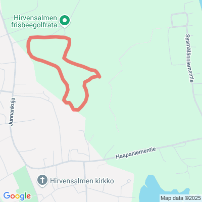 Hirvensalmen kirkonkylän valaistu latu