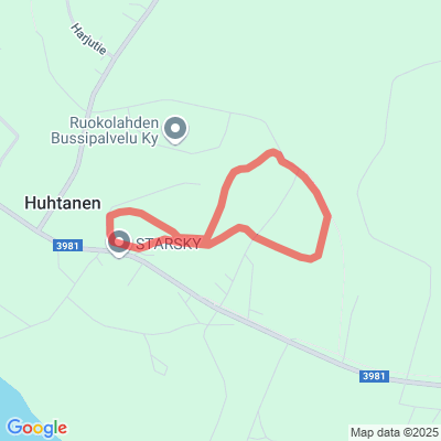 Huhtasen valaistu latu