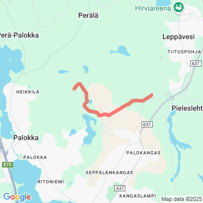 Latu Touruvuori - Ampujien maja 5 km