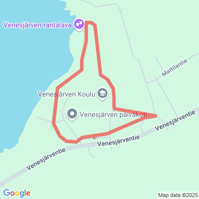 Venesjärven valaistu latu