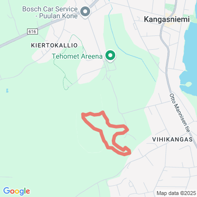 Kangasniemen urheilukeskuksen valaistu latu