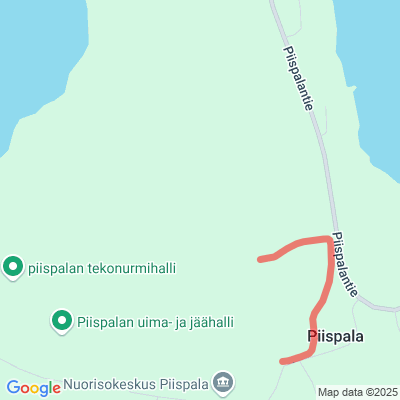 Piispalan valaistu latu