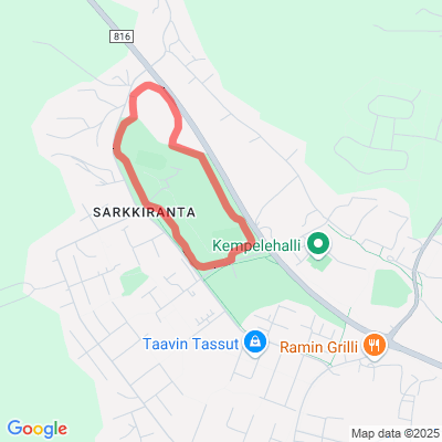 Sarkkirannan valaistu latu
