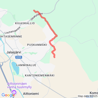 Latureitti Tiilitie-Puskanmäki-Kiuaskallio