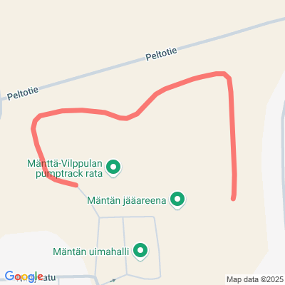 Urheilukeskuksen valaistu latu Mänttä-Vilppula