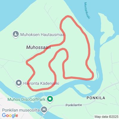 Kirkkosaaren valaistu latu