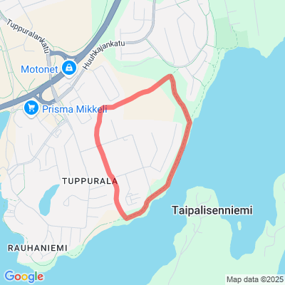 Tuppuralan valaistu latu