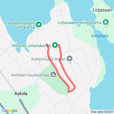 Anttolan kirkonkylän valaistu latu