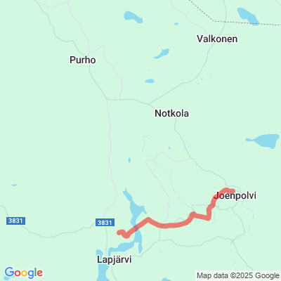 Joenpolvi - Lapjärvi - Purho - retkilatu