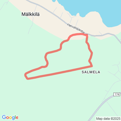 Salmelan valaistu latu