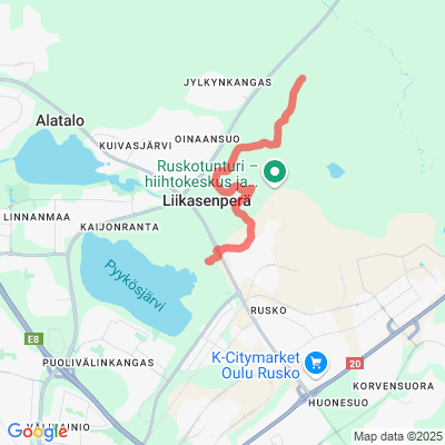 Pyykösjärvi - Ruskotunturi - Lopakkaselkä - Auranmaja latu