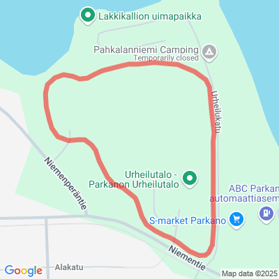 Pahkalanniemen valaistu latu