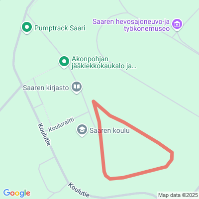Akonpohjan valaistu latu