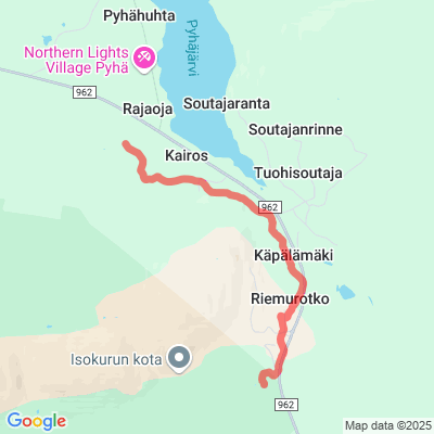Pyhätunturin valaistu latu Pelkosenniemi