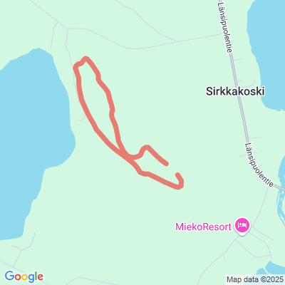 Sirkkakosken valaistu latu