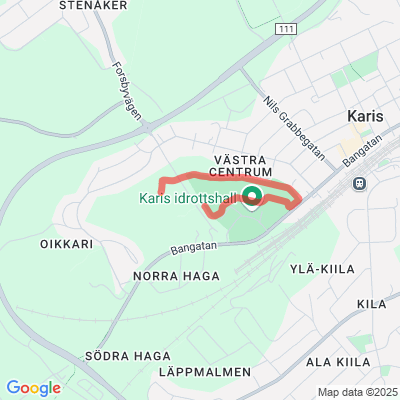 Karjaan liikuntakeskuksen valaistu latu