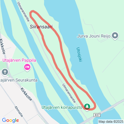 Utajärven kirkonkylän valaistu latu
