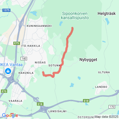 Hakunila-Bisajärvi hiihtolatu 4,5km