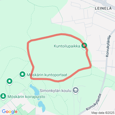 Simonkylän kuntoradan hiihtolatu 1.6km