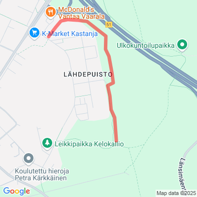 Vaaralan hiihtolatu 1,5 km