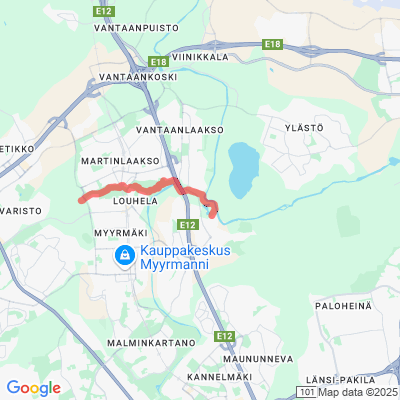 Myyrmäki-Ylästö yhdyshiihtolatu 7,6km