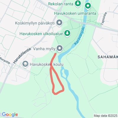 Havukosken koulun/Koskimyllyn päiväkodin hiihtolatu  1,3km