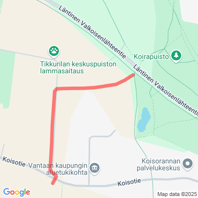 Simonkallio-Koivuhaka yhdyshiihtolatu 0,7km
