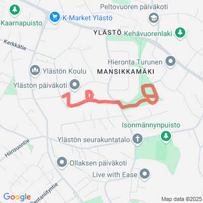 Ylästön hiihtolatu 1km