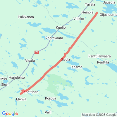 Oijusluoma-Taivalkoski moottorikelkkareitti