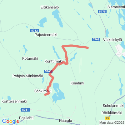 Pieni-Tarpinen - Sänkimäki (kelkkareittiosuus) moottorikelkkareitti