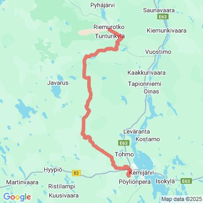 Honkakangas-Vanhapalo-Tunturikylä moottorikelkkareitti