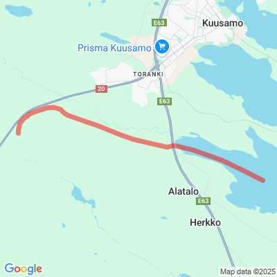 Säynäjävaara-Kuusamojärvi moottorikelkkareitti