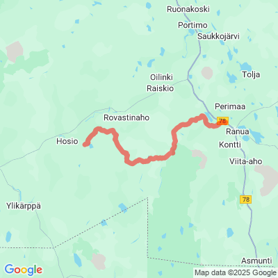 Ranua - Ii - Simo moottorikelkkareitti