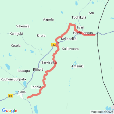 Moottorikelkkareitti Salla kk-Kelloselän rajanylityspaikka