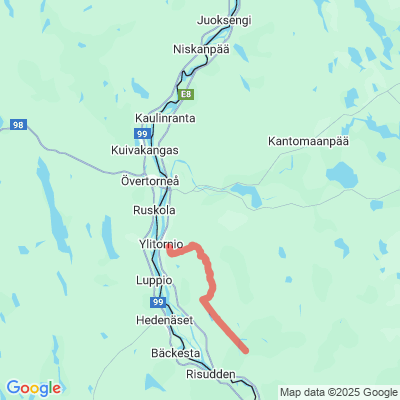 Tornio (kunnanraja) - Ylitornio - Pello (kunnanraja) moottorikelkkareitti