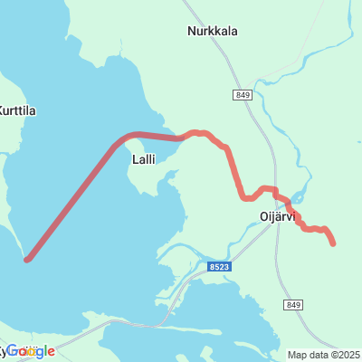 Moottorikelkkaura Oijärvi pohjoispuoli