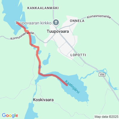 Tuupovaaran taajamaan moottorikelkkaura
