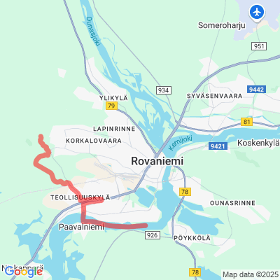Rovaniemen kaupungin moottorikelkkaurasto Moottorikelkkaura