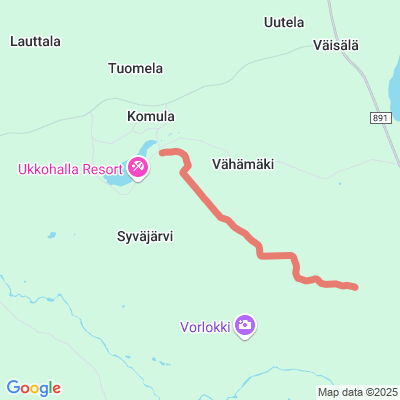 Pyöreäsuo-Ukkohalla Moottorikelkkaura
